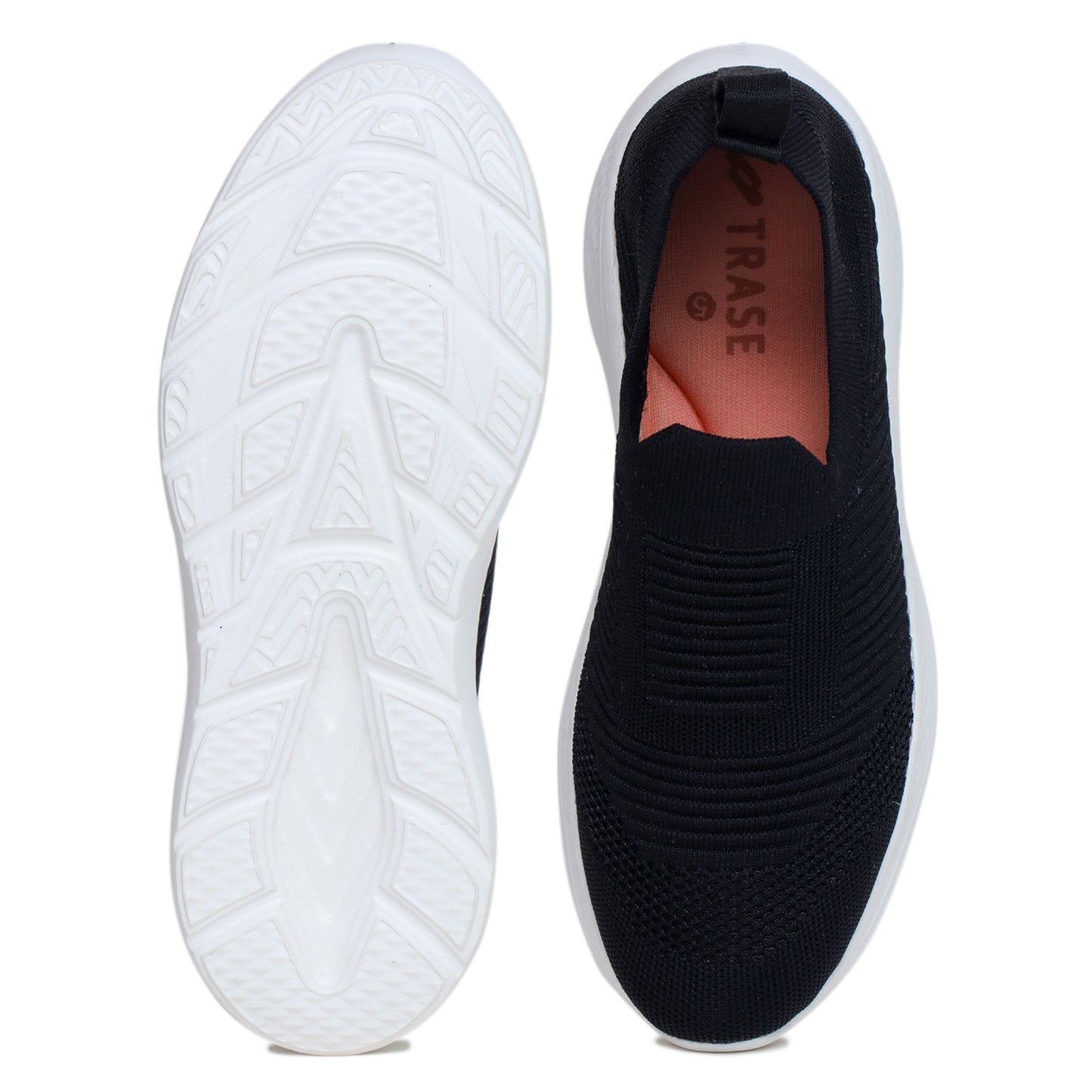 TRASE Walking Shoes for Women, Breathable & Comfortable Knitted Upper, Lightweight, Washable and Flexible Ladies Footwear