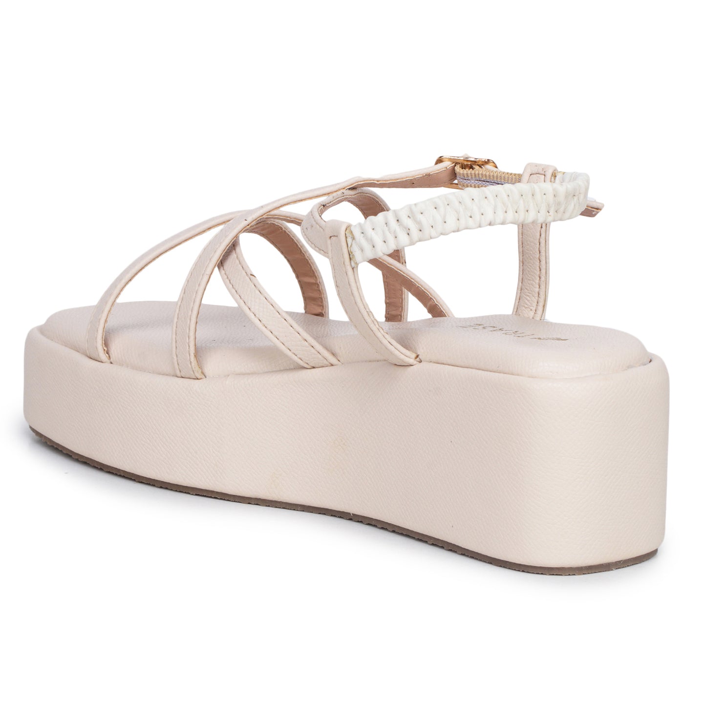 Strap Platform Sandals with Elastic Back