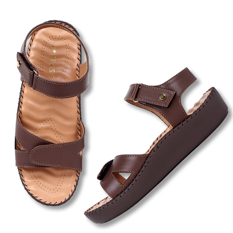 Trase Triple Strap Adjustable Sandal With Ortho Insole For Daily Support