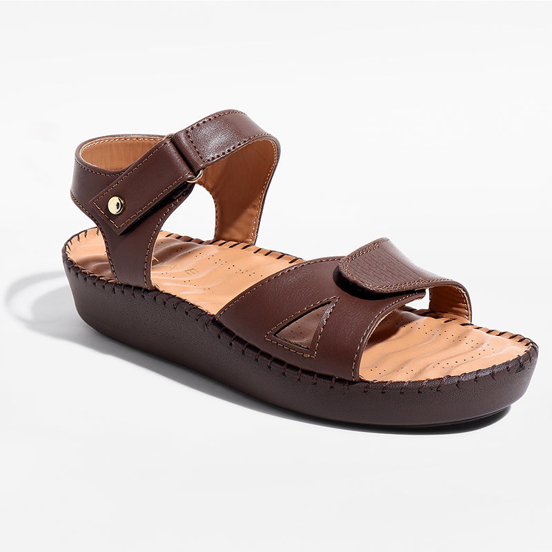 Trase Triple Strap Adjustable Sandal With Ortho Insole For Daily Support