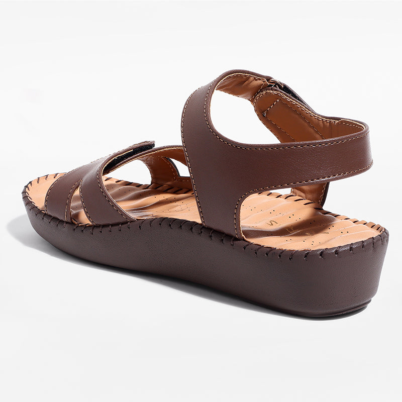 Trase Triple Strap Adjustable Sandal With Ortho Insole For Daily Support