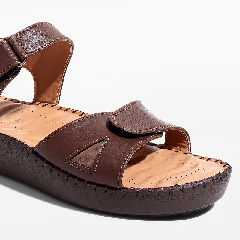 Trase Triple Strap Adjustable Sandal With Ortho Insole For Daily Support