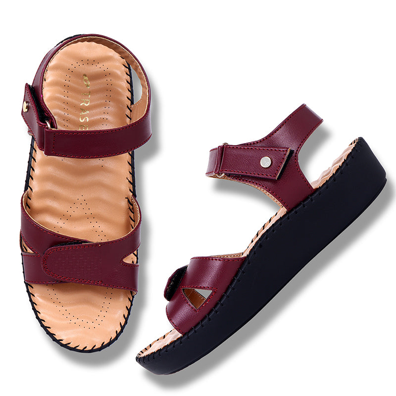 Trase Triple Strap Adjustable Sandal With Ortho Insole For Daily Support