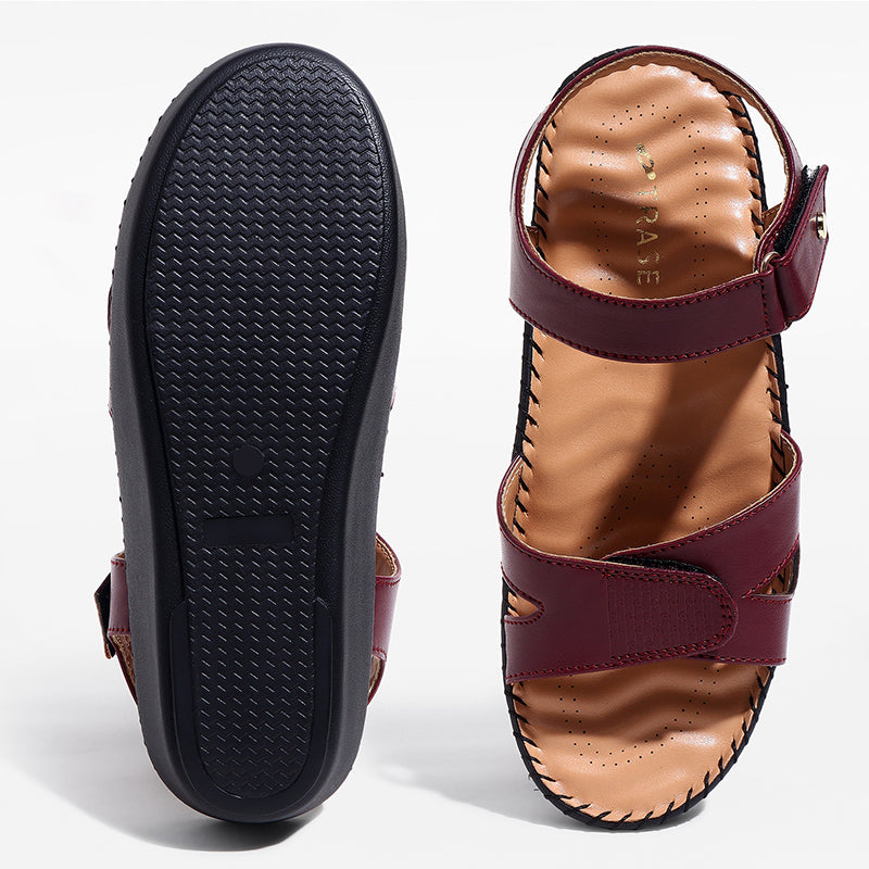 Trase Triple Strap Adjustable Sandal With Ortho Insole For Daily Support