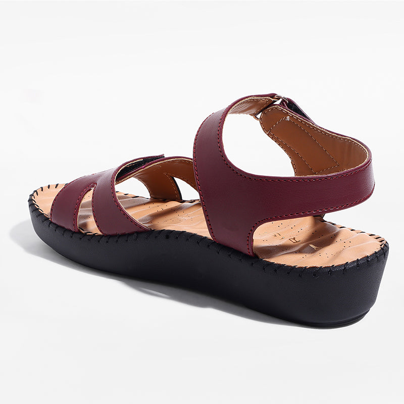Trase Triple Strap Adjustable Sandal With Ortho Insole For Daily Support