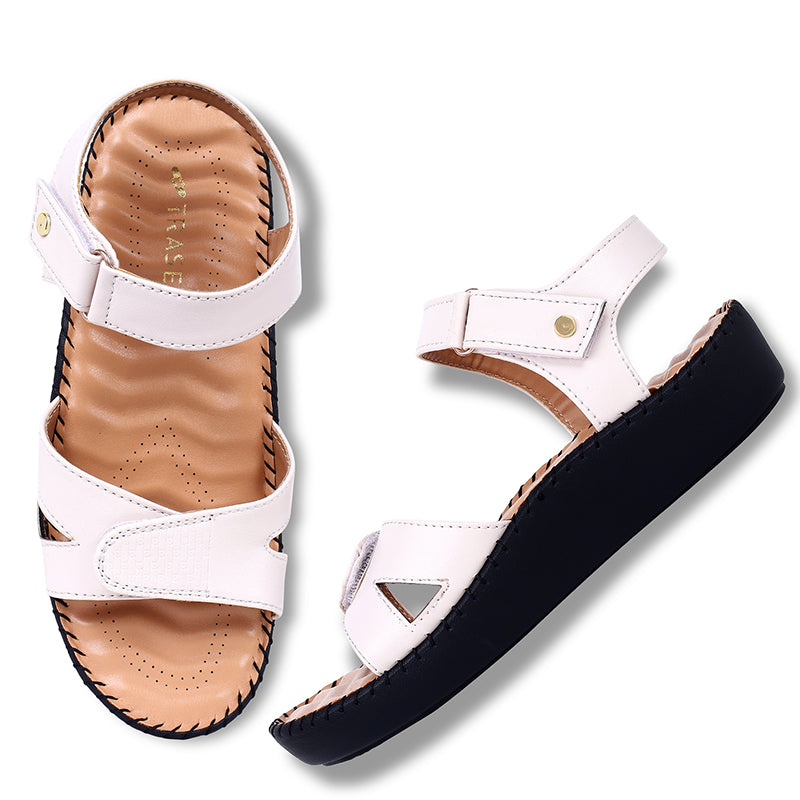 Trase Triple Strap Adjustable Sandal With Ortho Insole For Daily Support