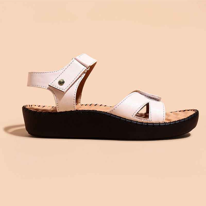 Trase Triple Strap Adjustable Sandal With Ortho Insole For Daily Support