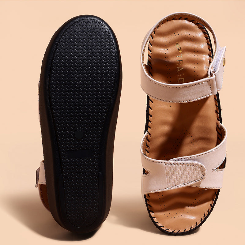 Trase Triple Strap Adjustable Sandal With Ortho Insole For Daily Support