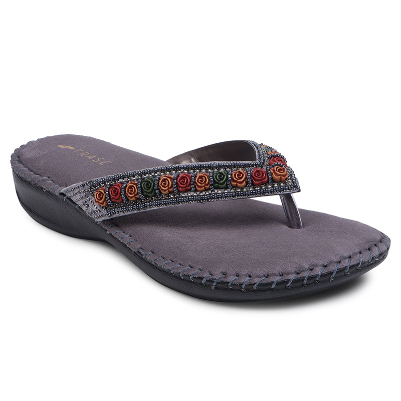 Floral Embroidered Ortho Slippers