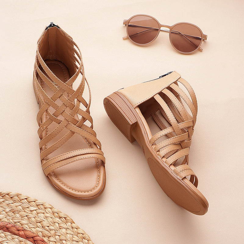 Trendy Gladiators With Zip Closure