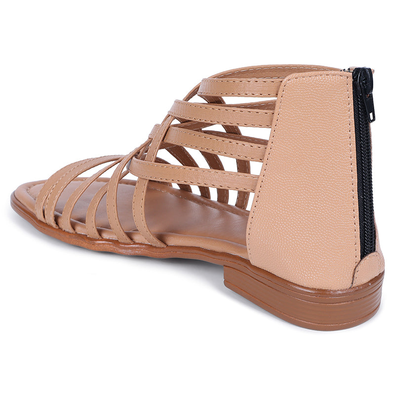 Trendy Gladiators With Zip Closure