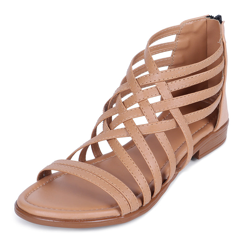 Trendy Gladiators With Zip Closure