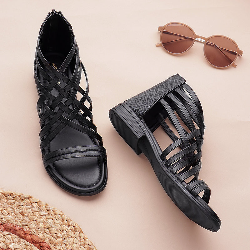 Trendy Gladiators With Zip Closure