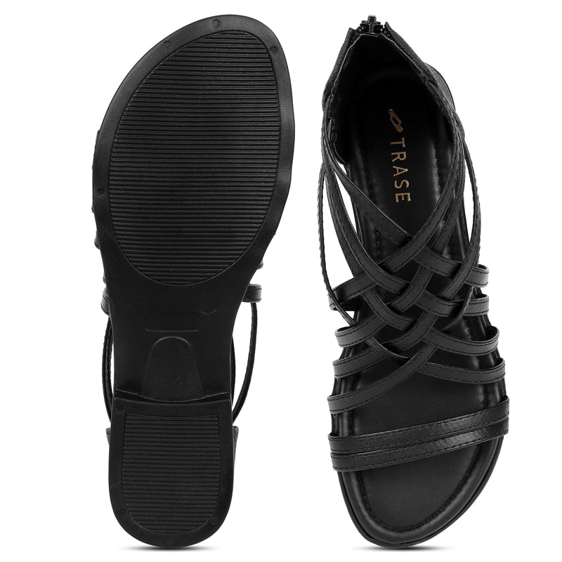 Trendy Gladiators With Zip Closure