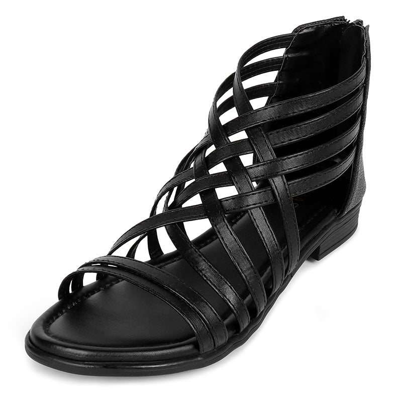 Trendy Gladiators With Zip Closure
