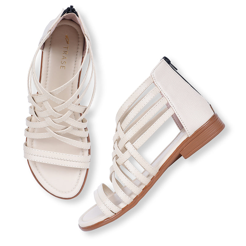 Trendy Gladiators With Zip Closure