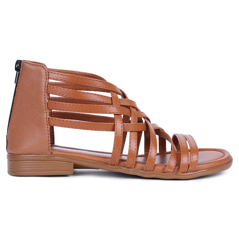 Trendy Gladiators With Zip Closure