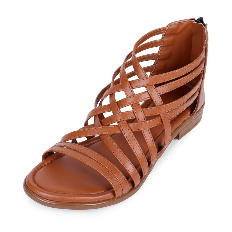 Trendy Gladiators With Zip Closure