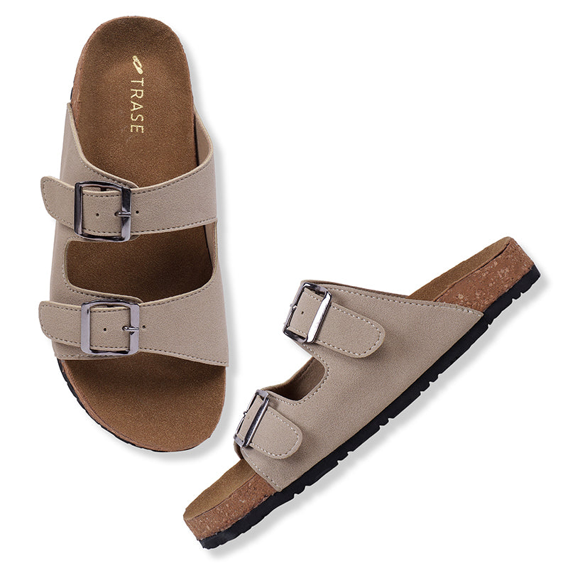 Anna Double Strap Cork Flats