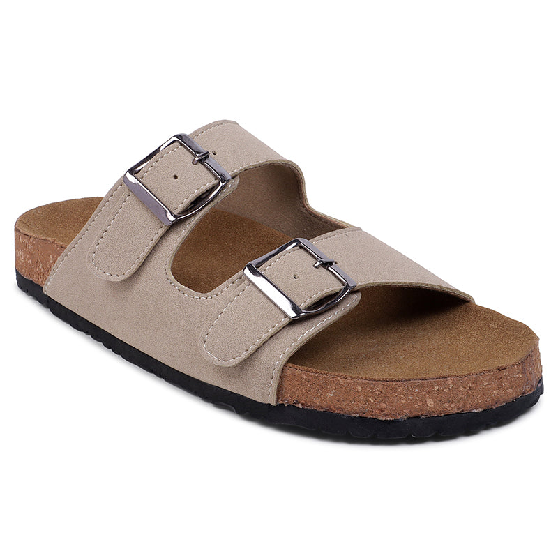 Anna Double Strap Cork Flats