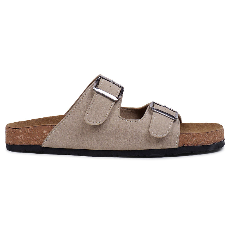 Anna Double Strap Cork Flats