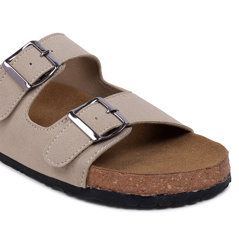 Anna Double Strap Cork Flats