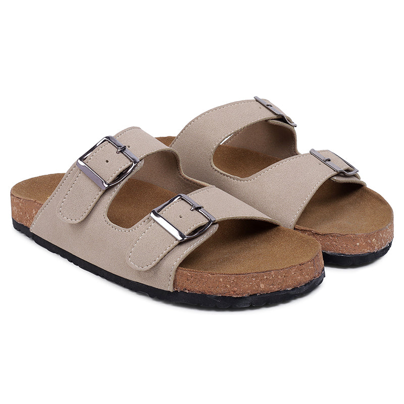 Anna Double Strap Cork Flats