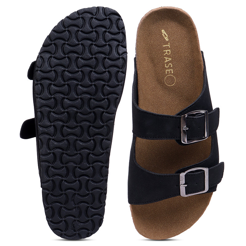 Anna Double Strap Cork Flats
