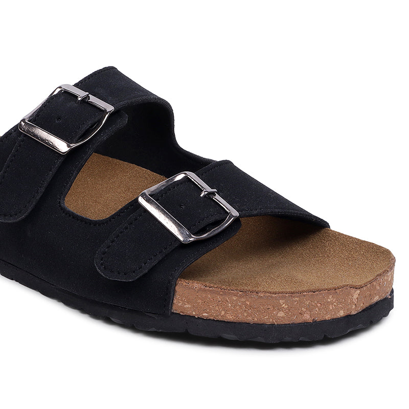 Anna Double Strap Cork Flats