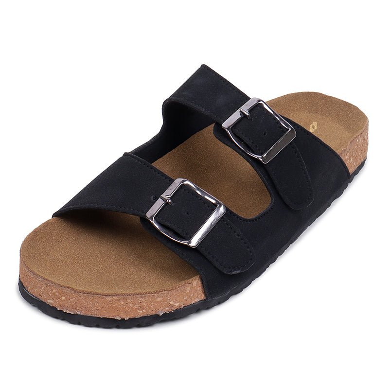 Anna Double Strap Cork Flats
