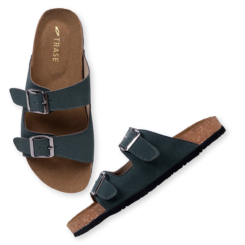 Anna Double Strap Cork Flats
