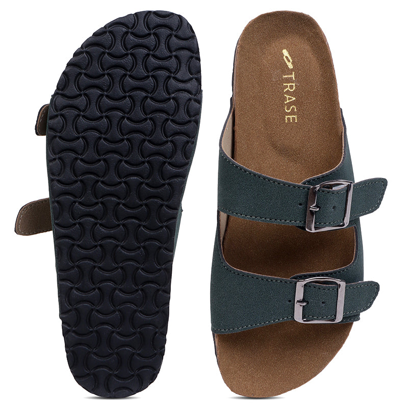 Anna Double Strap Cork Flats