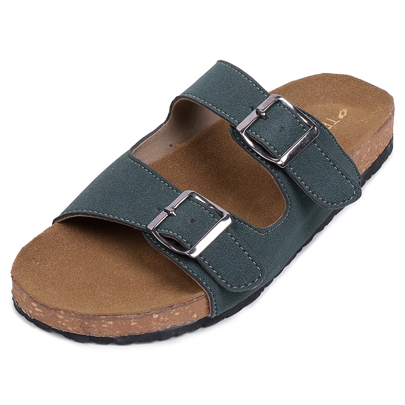 Anna Double Strap Cork Flats