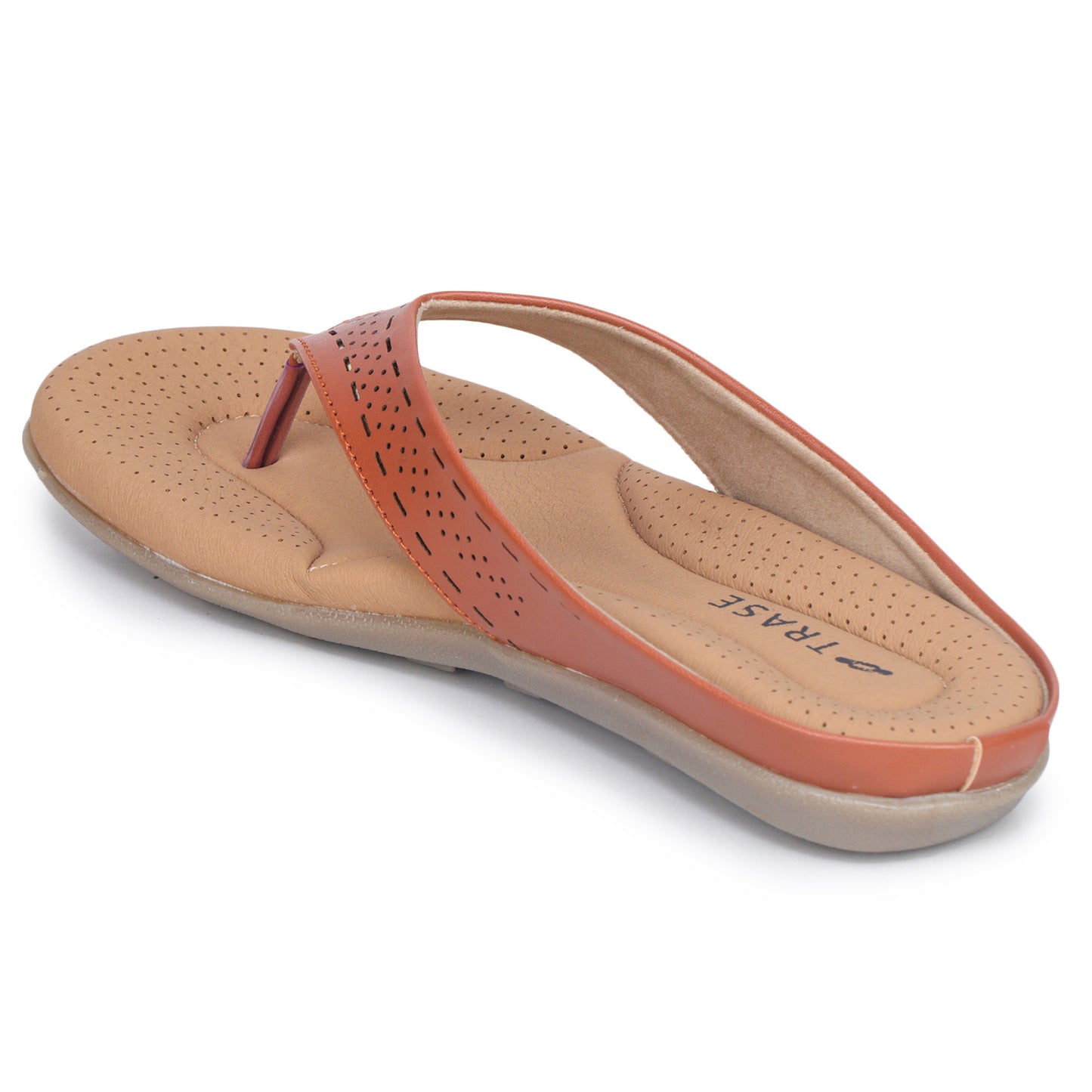 Slip-On Slippers with Perforated Strap Design