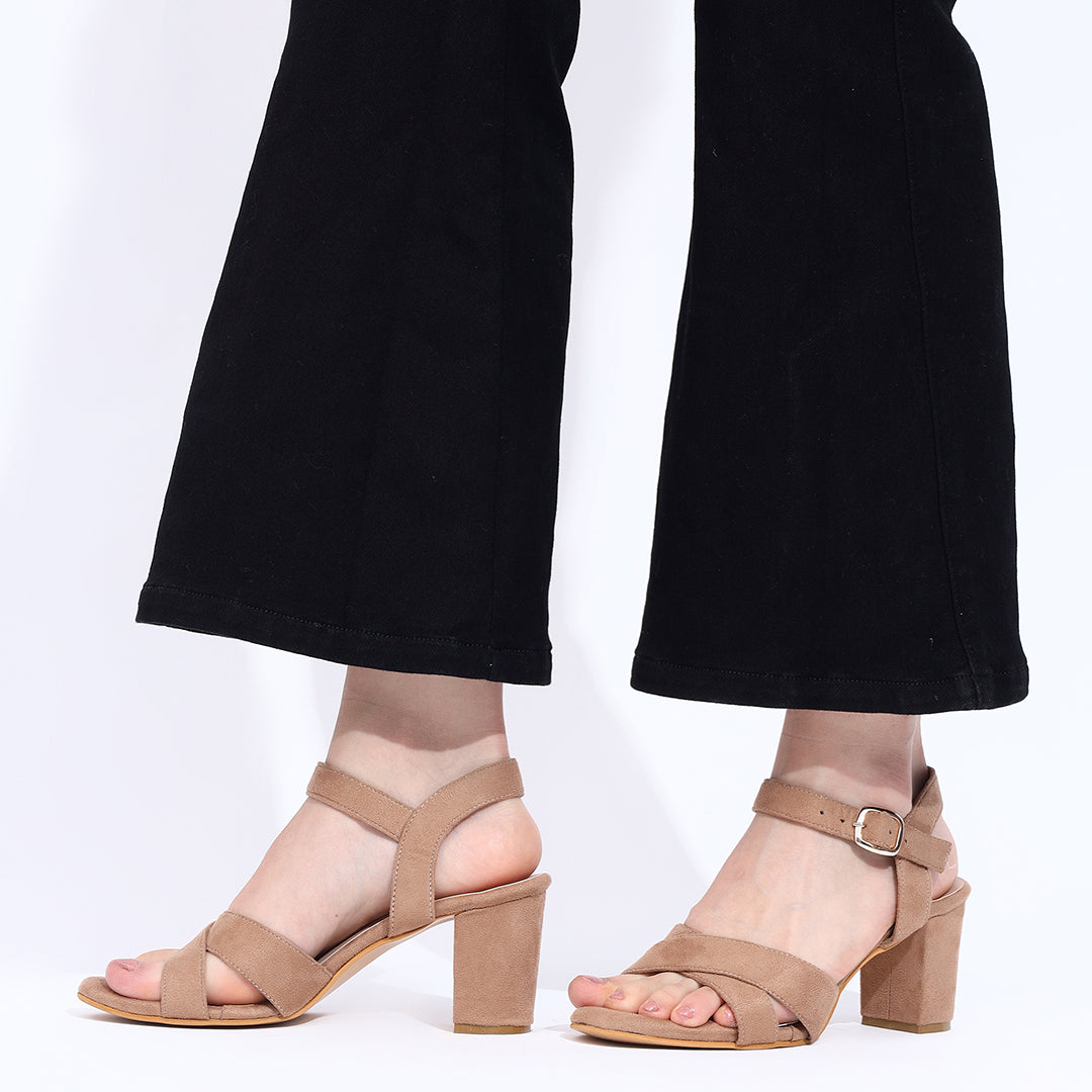 High Heels with Buckled Ankle Strap