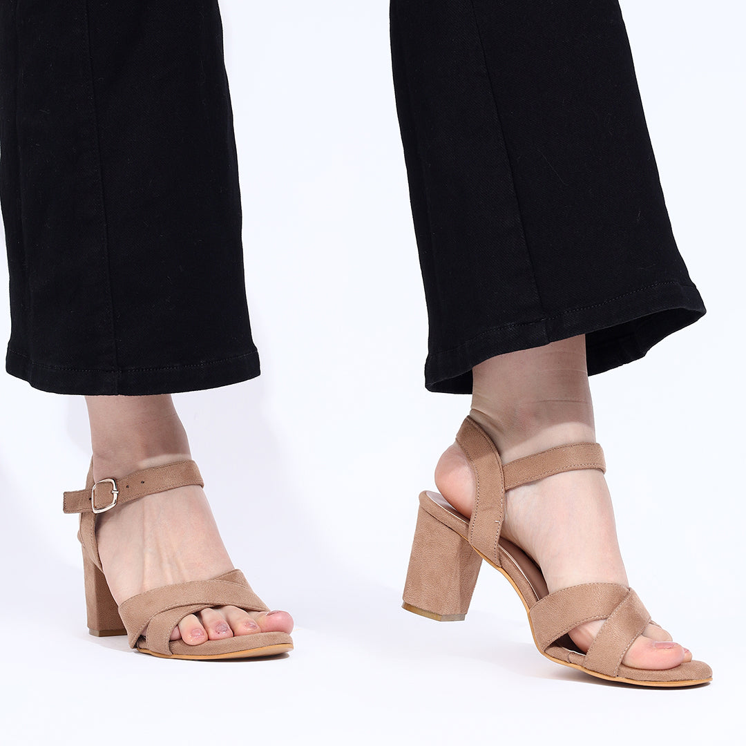 High Heels with Buckled Ankle Strap
