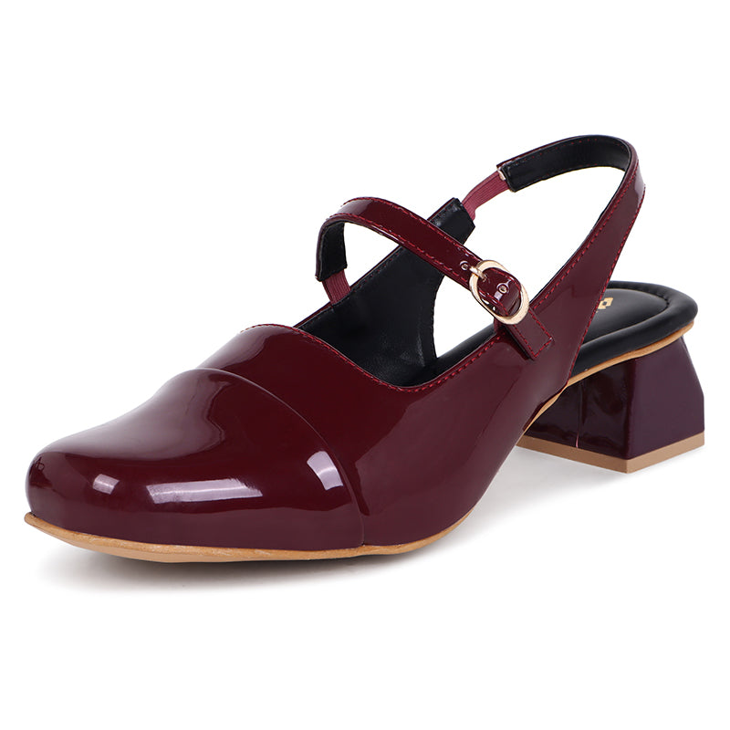 Square Toe Block Heels