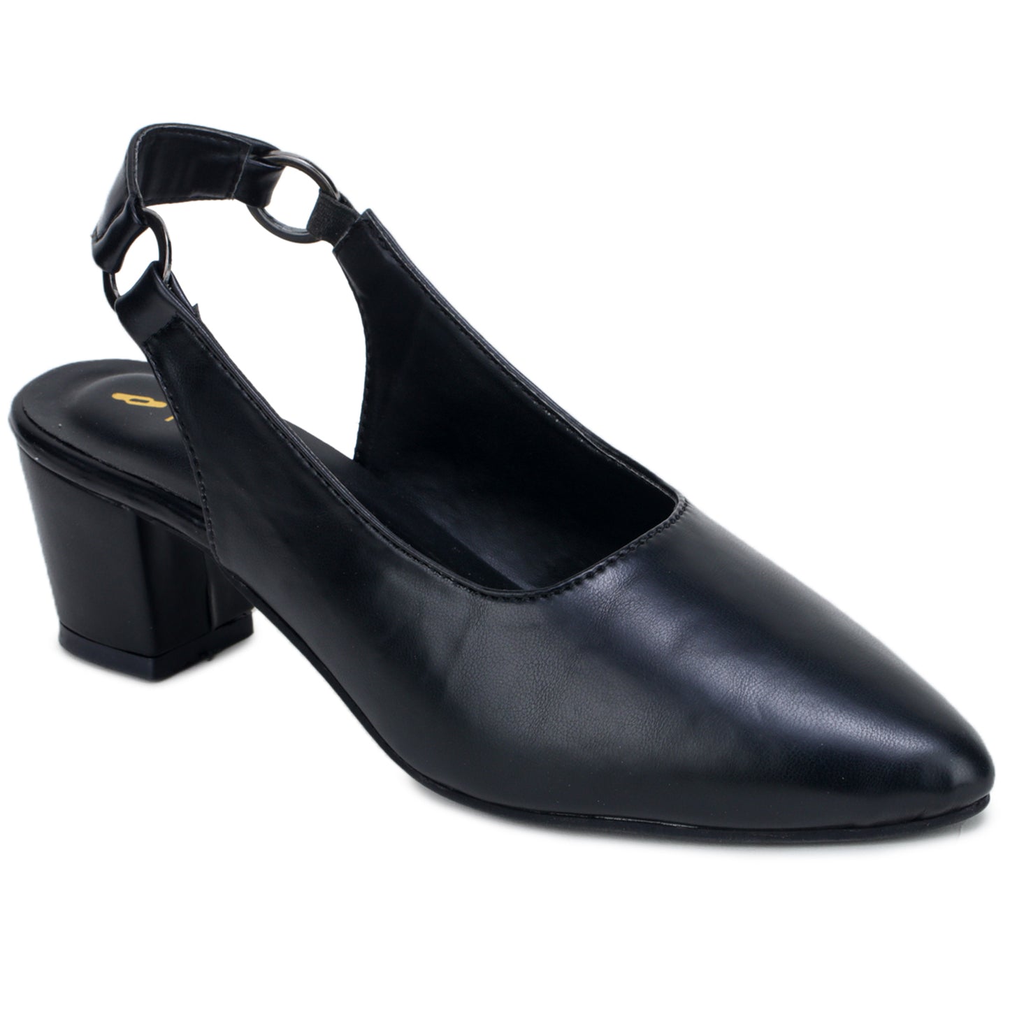 Stretchable Back Strap Block Heels