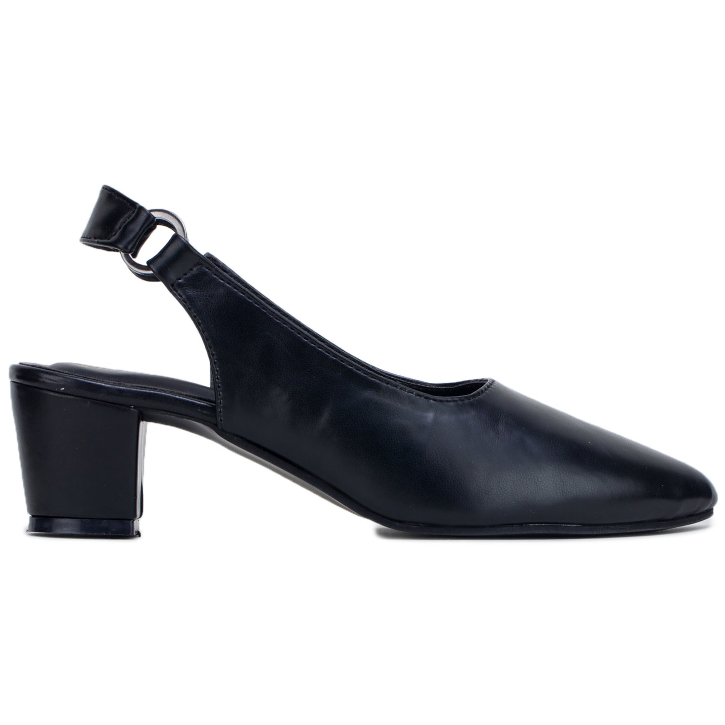 Stretchable Back Strap Block Heels