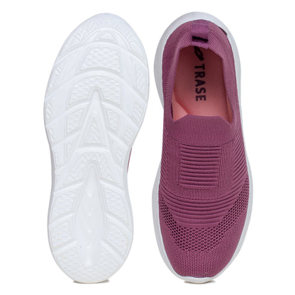 TRASE Walking Shoes for Women, Breathable & Comfortable Knitted Upper, Lightweight, Washable and Flexible Ladies Footwear