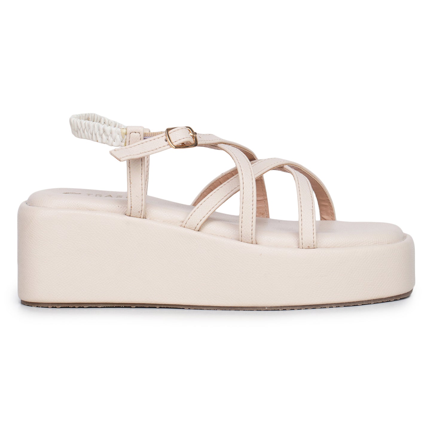Strap Platform Sandals with Elastic Back