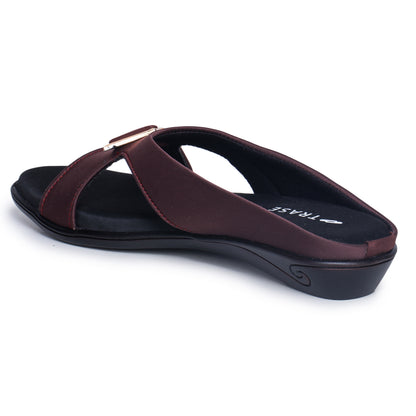 Cross Strap Comfort Slip-On Sandal
