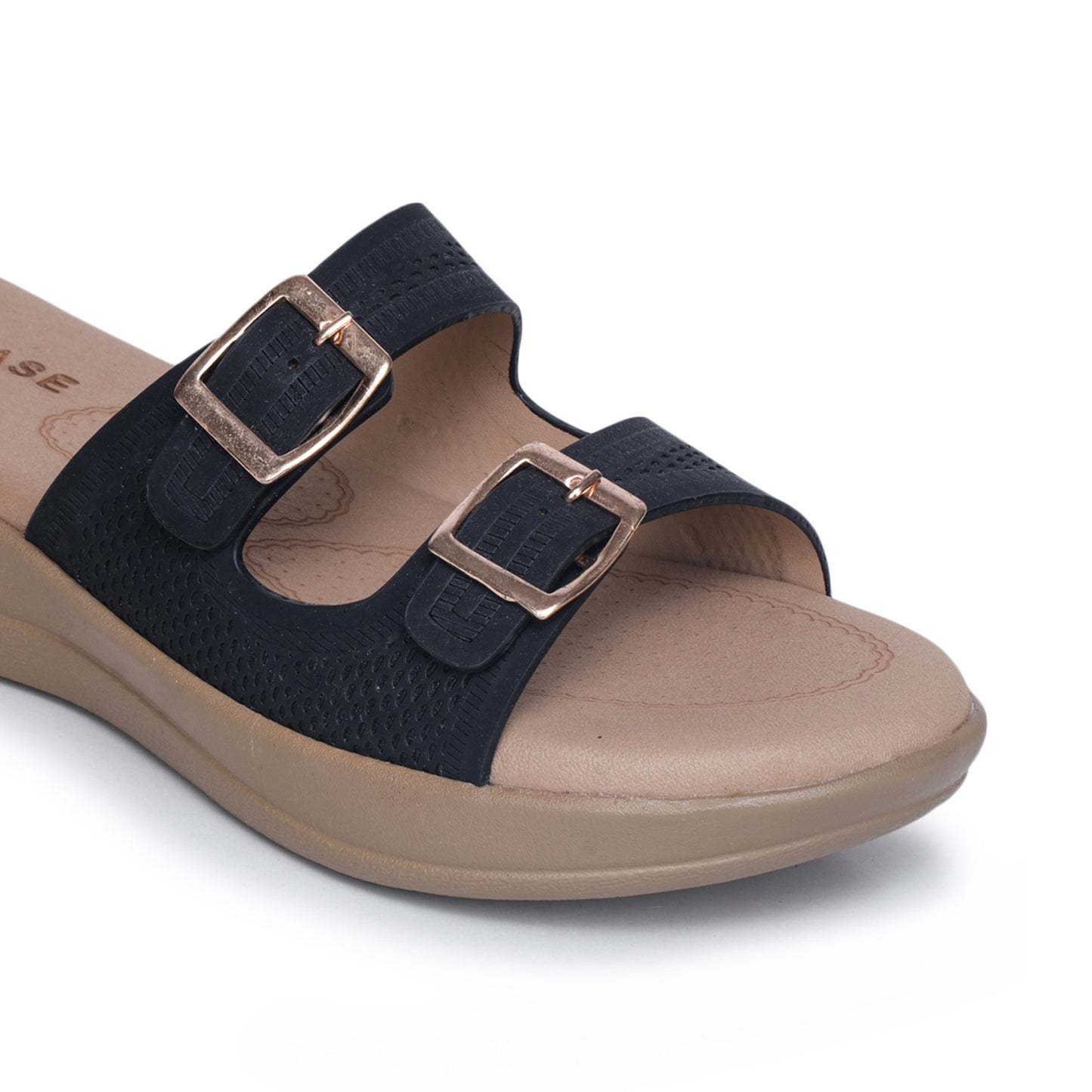 Stylish Double Strap Wedges Heels