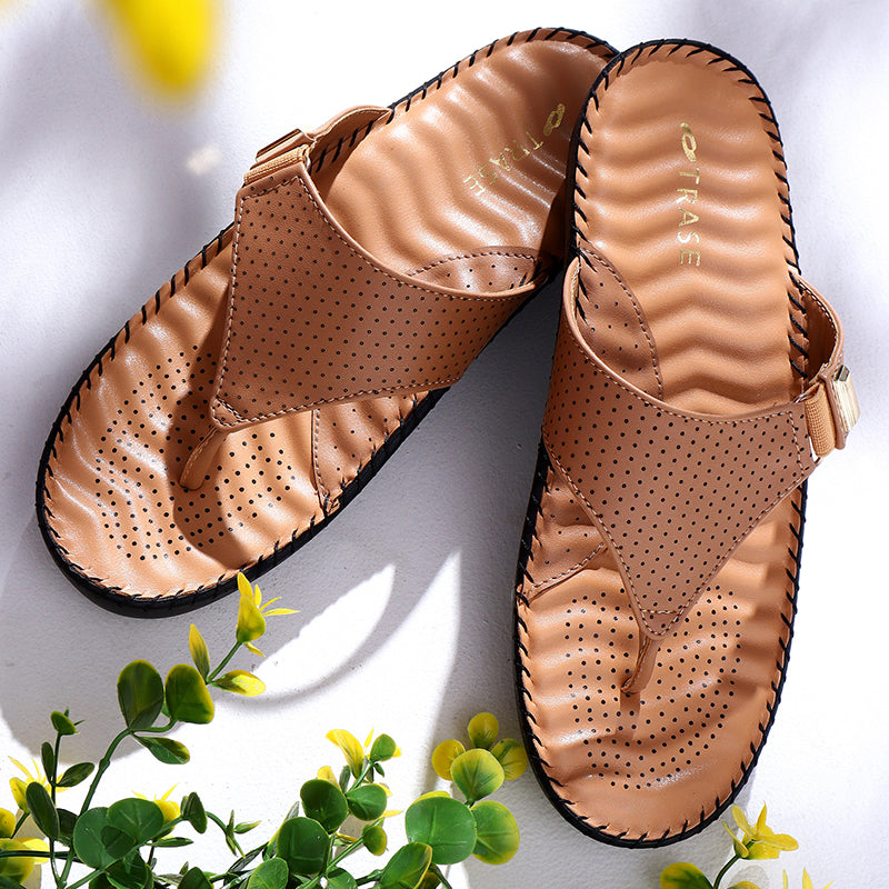 Trase Ortho Slipper With Buckle Detail And Cushioned Support Insole