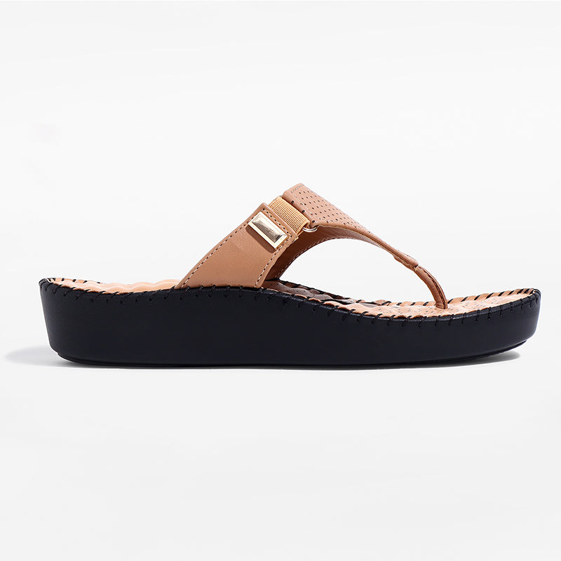 Trase Ortho Slipper With Buckle Detail And Cushioned Support Insole