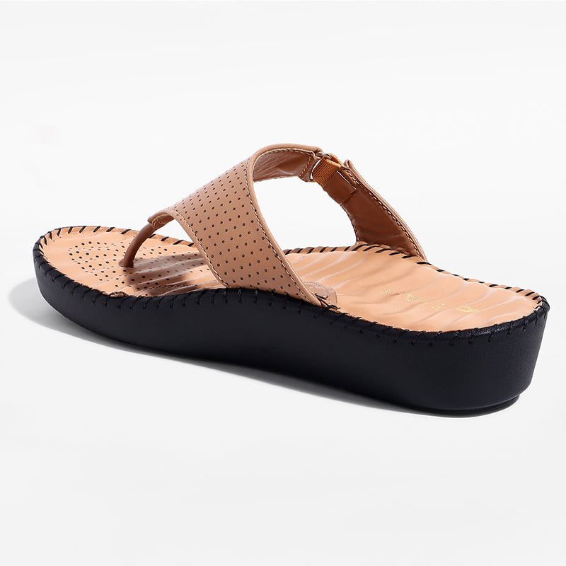 Trase Ortho Slipper With Buckle Detail And Cushioned Support Insole