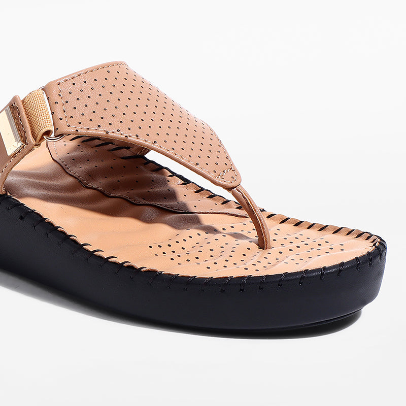 Trase Ortho Slipper With Buckle Detail And Cushioned Support Insole