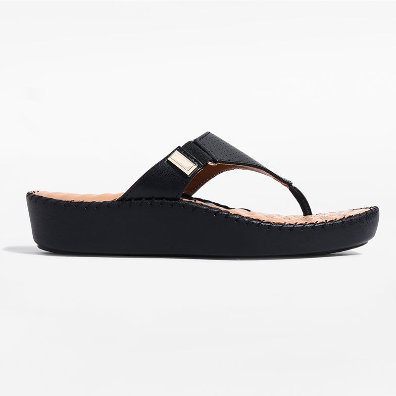 Trase Ortho Slipper With Buckle Detail And Cushioned Support Insole