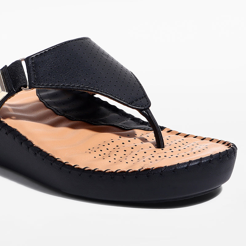 Trase Ortho Slipper With Buckle Detail And Cushioned Support Insole