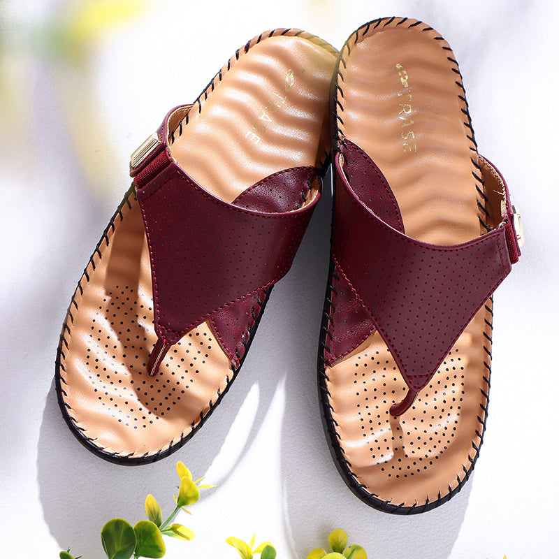 Trase Ortho Slipper With Buckle Detail And Cushioned Support Insole